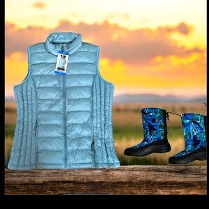 32 Degrees Blue Puffer Vest